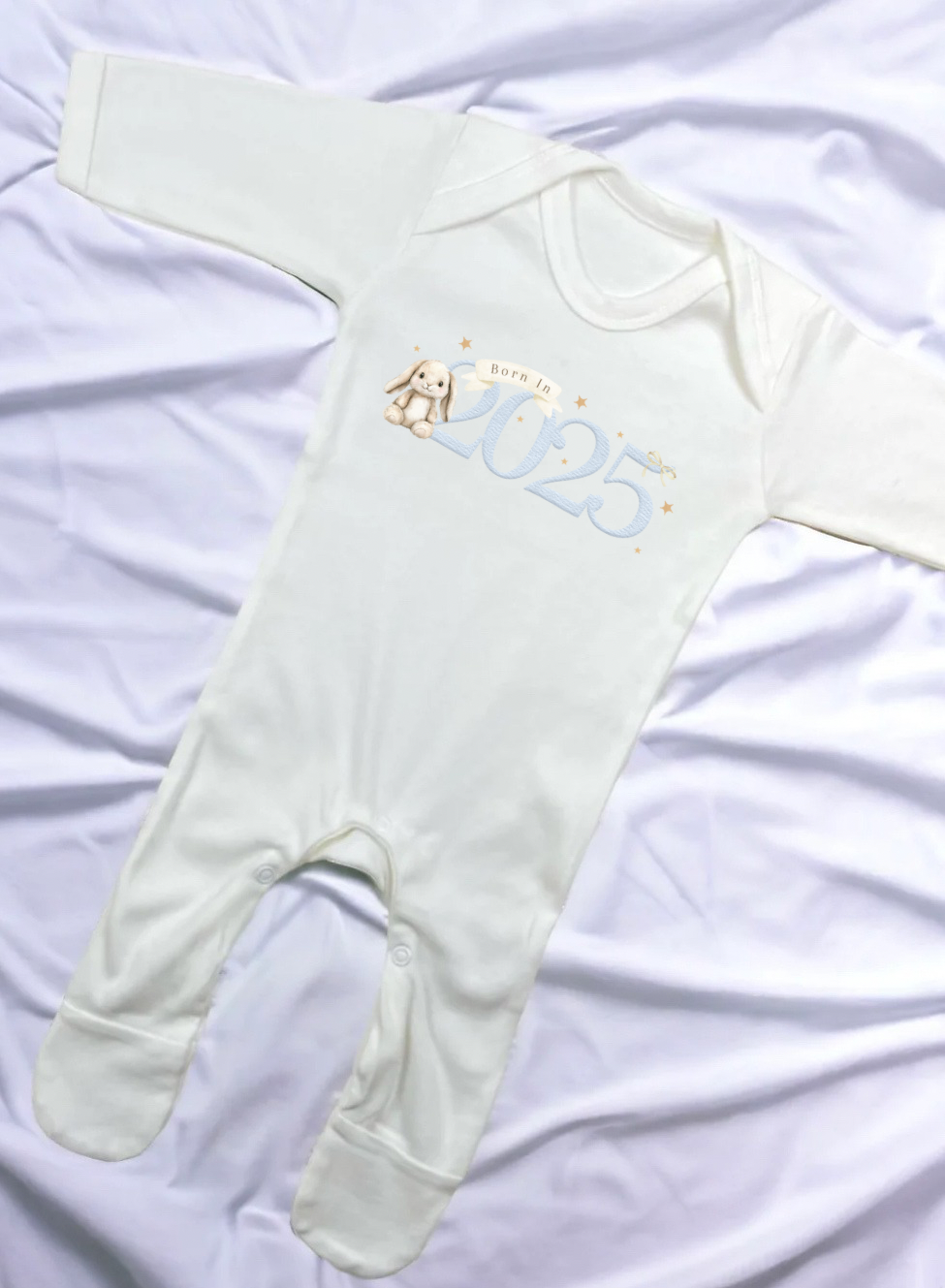 RABBIT BORN IN 2025 ROMPERSUIT