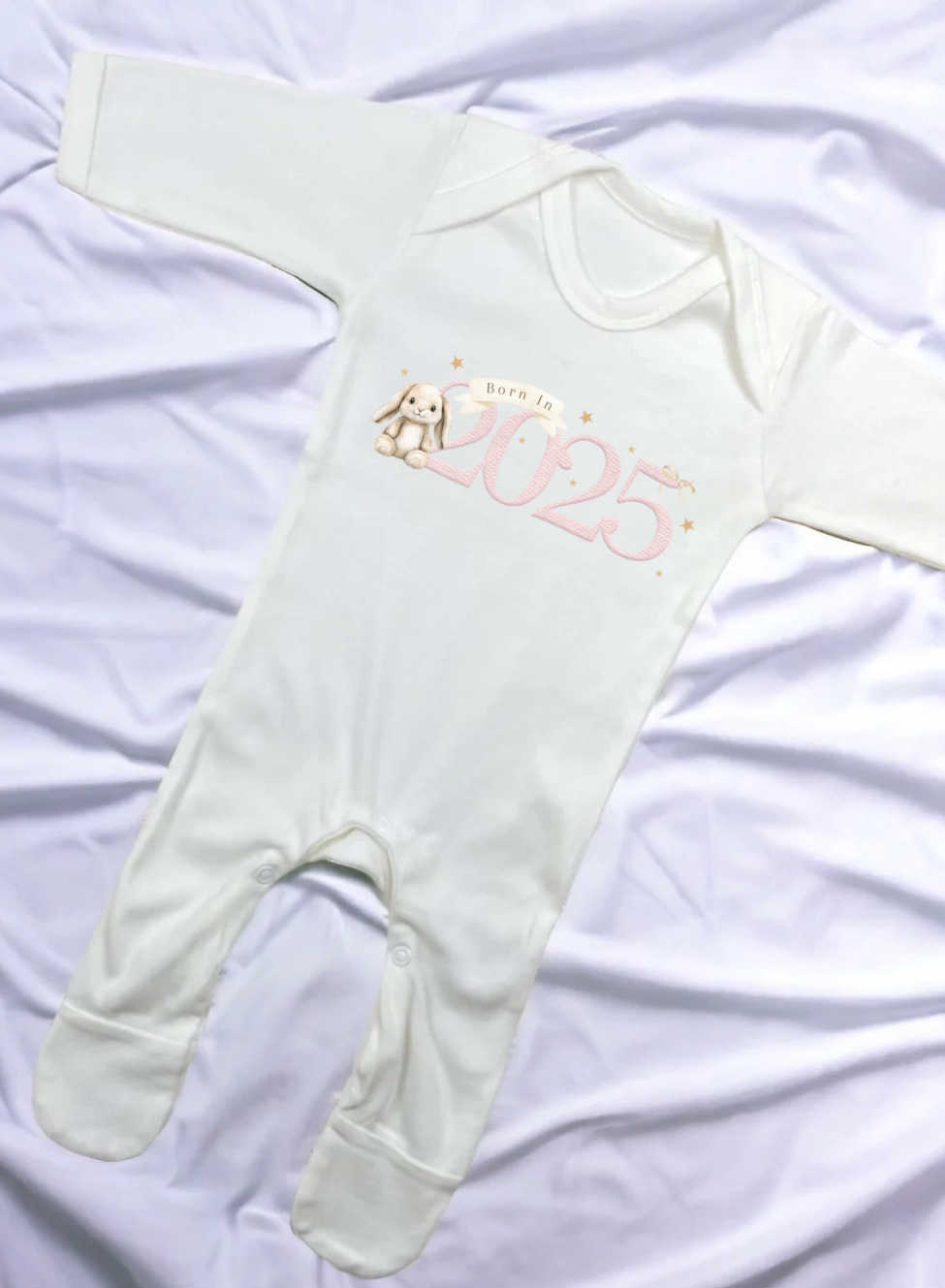 RABBIT BORN IN 2025 ROMPERSUIT