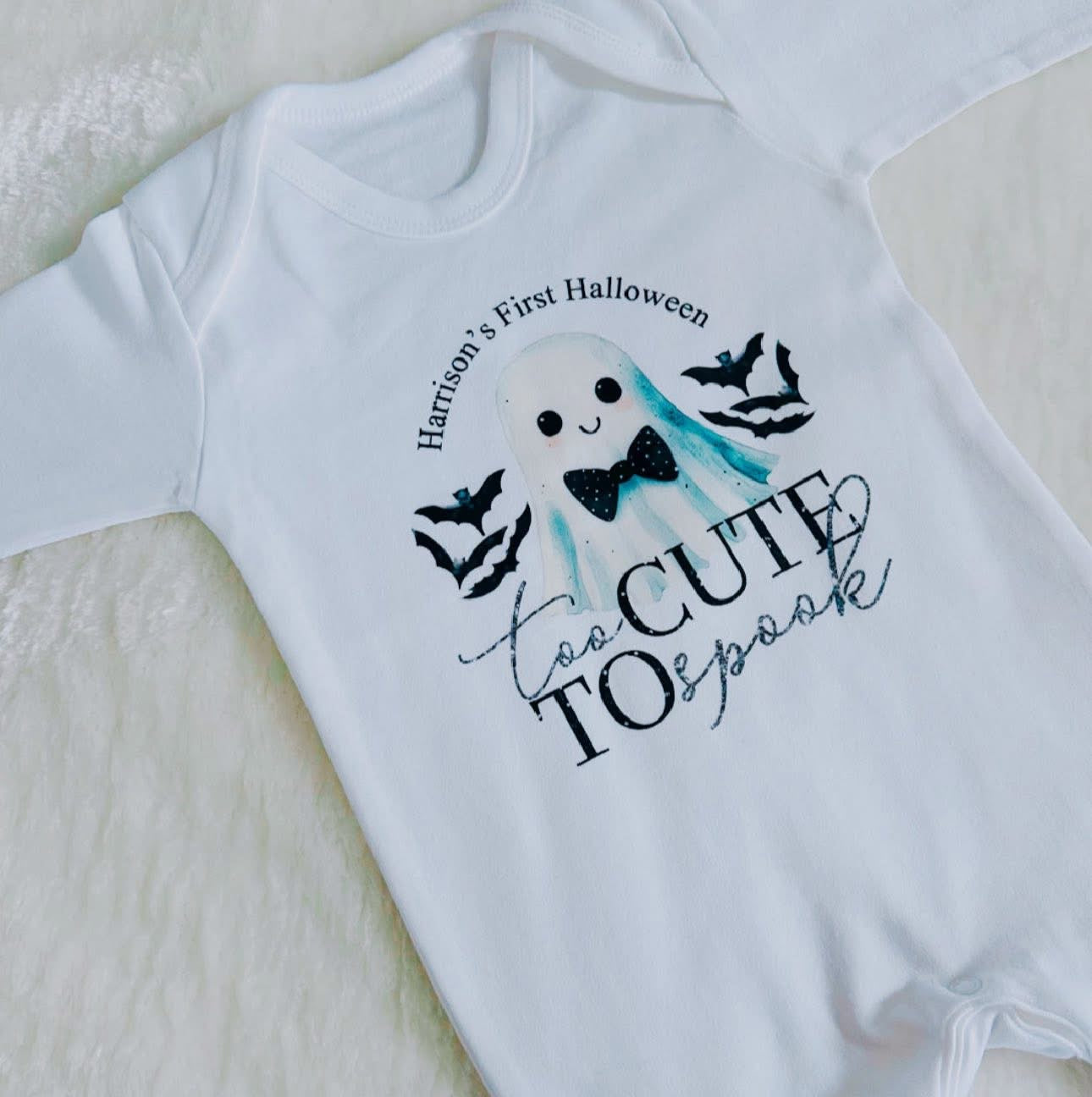 TOO CUTE TO SPOOK ROMPERSUIT HALLOWEEN
