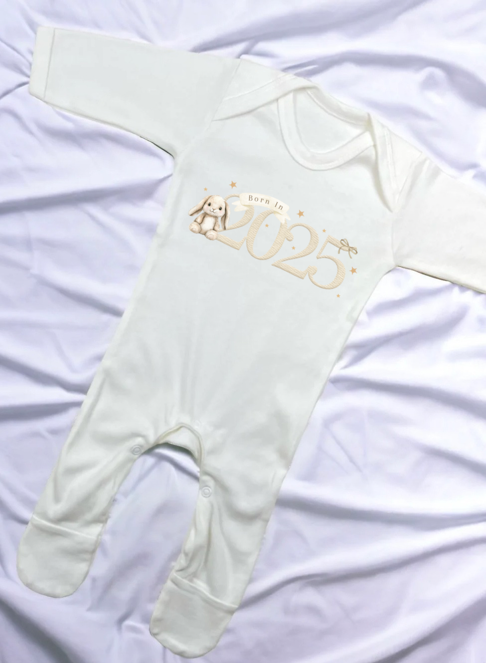 RABBIT BORN IN 2025 ROMPERSUIT