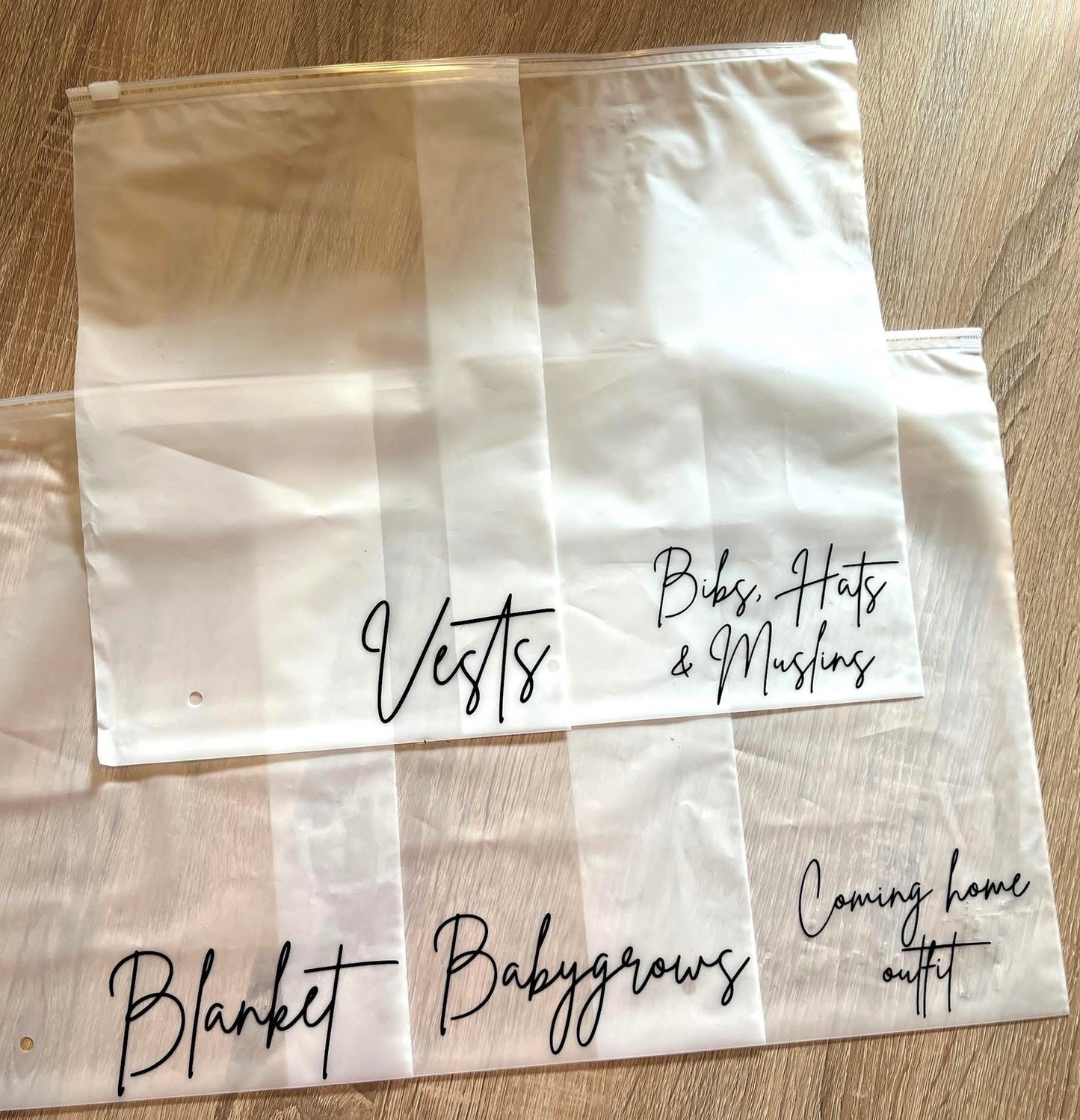 FROSTED ZIPPER BAGS