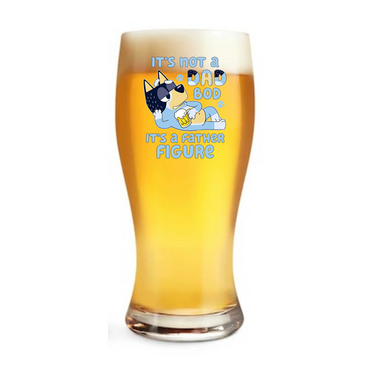BLUEY PINT GLASS