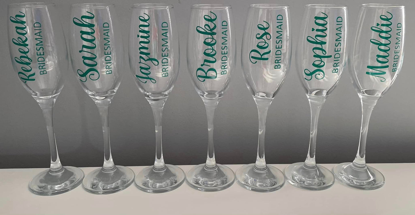 Personalised Flute Glasses