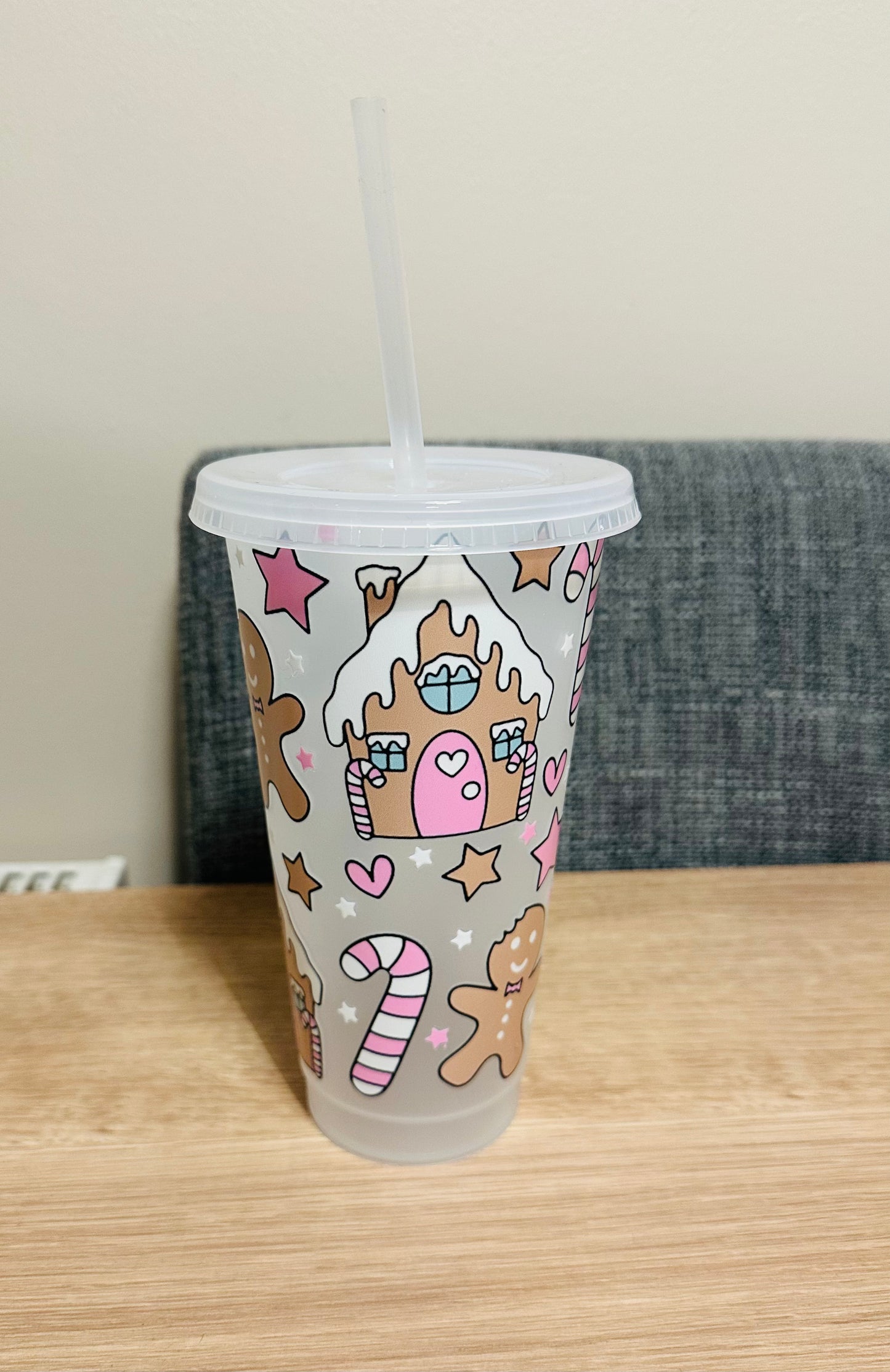 GINGERBREAD CANDY CANE COLD CUP