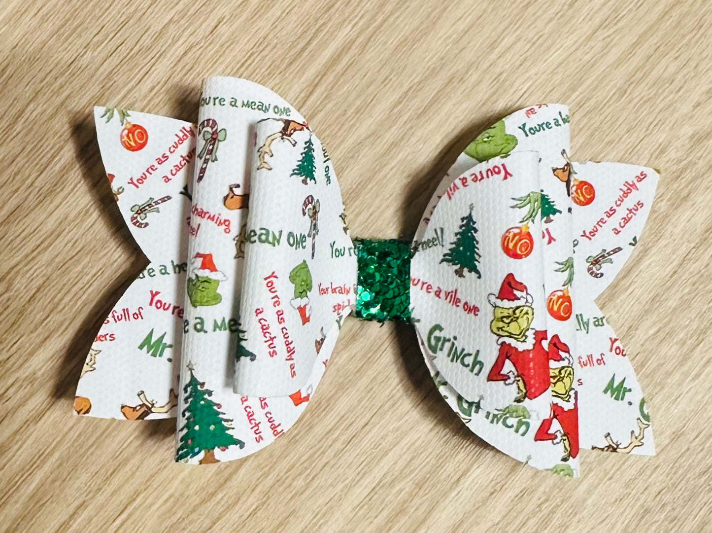 GRINCH HAIR BOW #1