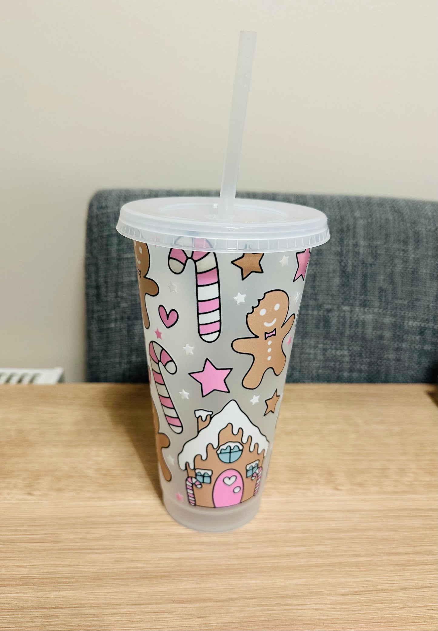 GINGERBREAD CANDY CANE COLD CUP