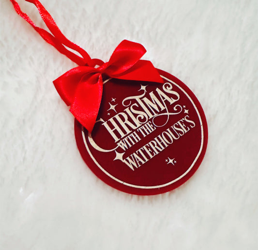 CHRISTMAS WITH THE ‘name’ ACRYLIC BAUBLE