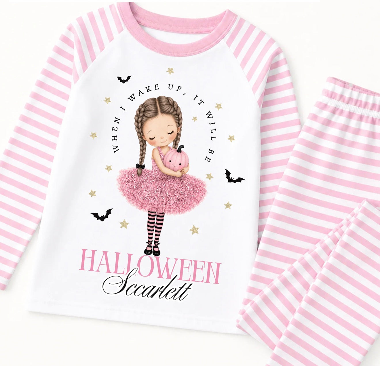 PINK HALLOWEEN PYJAMAS