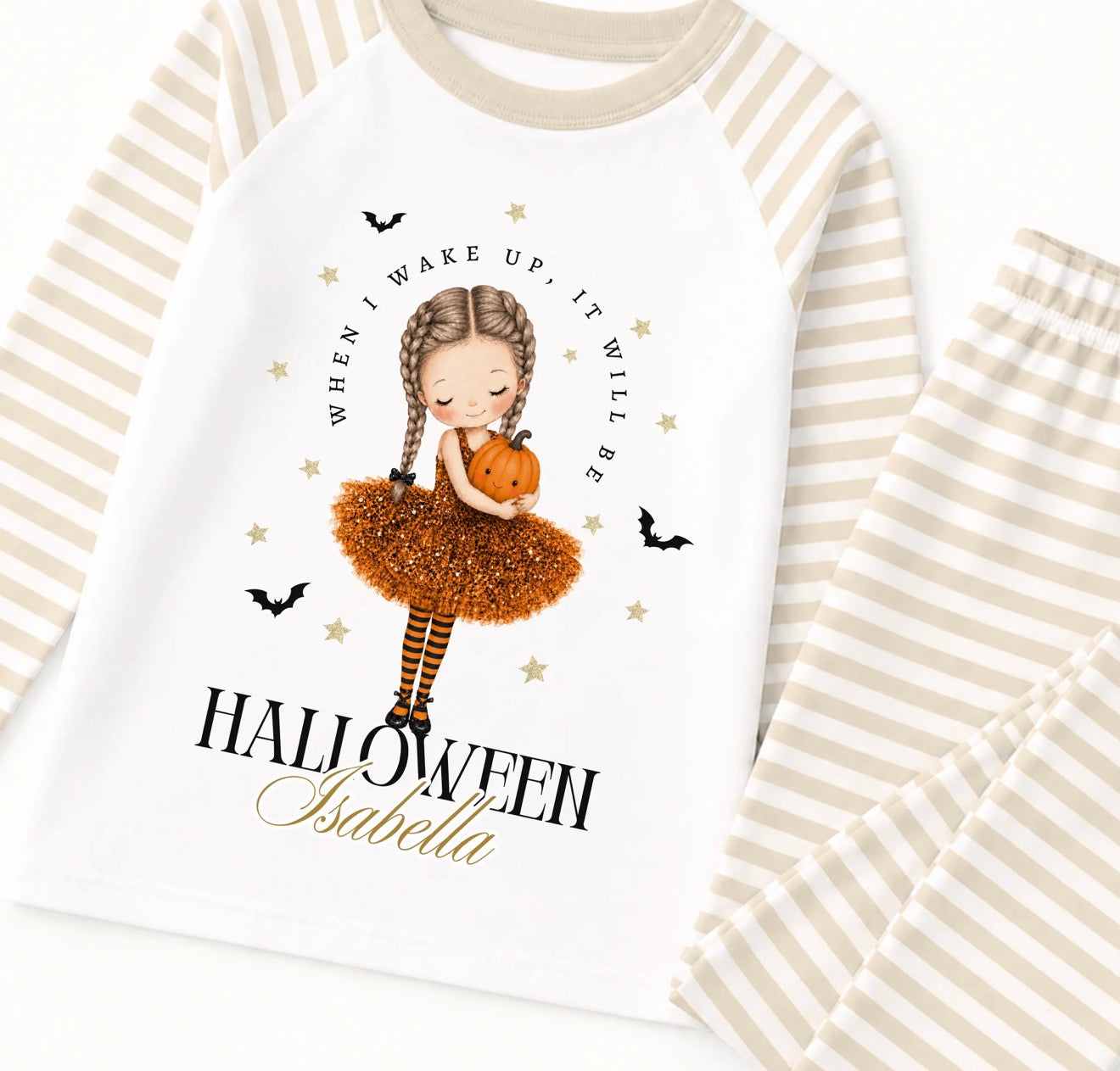 BEIGE HALLOWEEN PYJAMAS