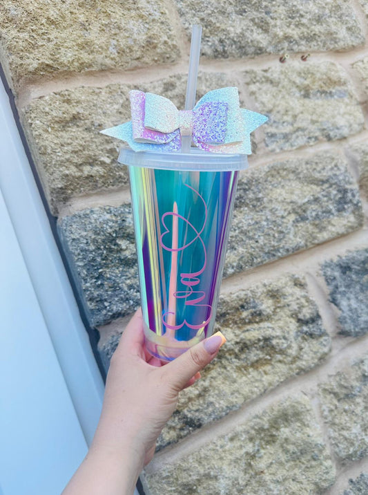 Holographic Cup with Bow