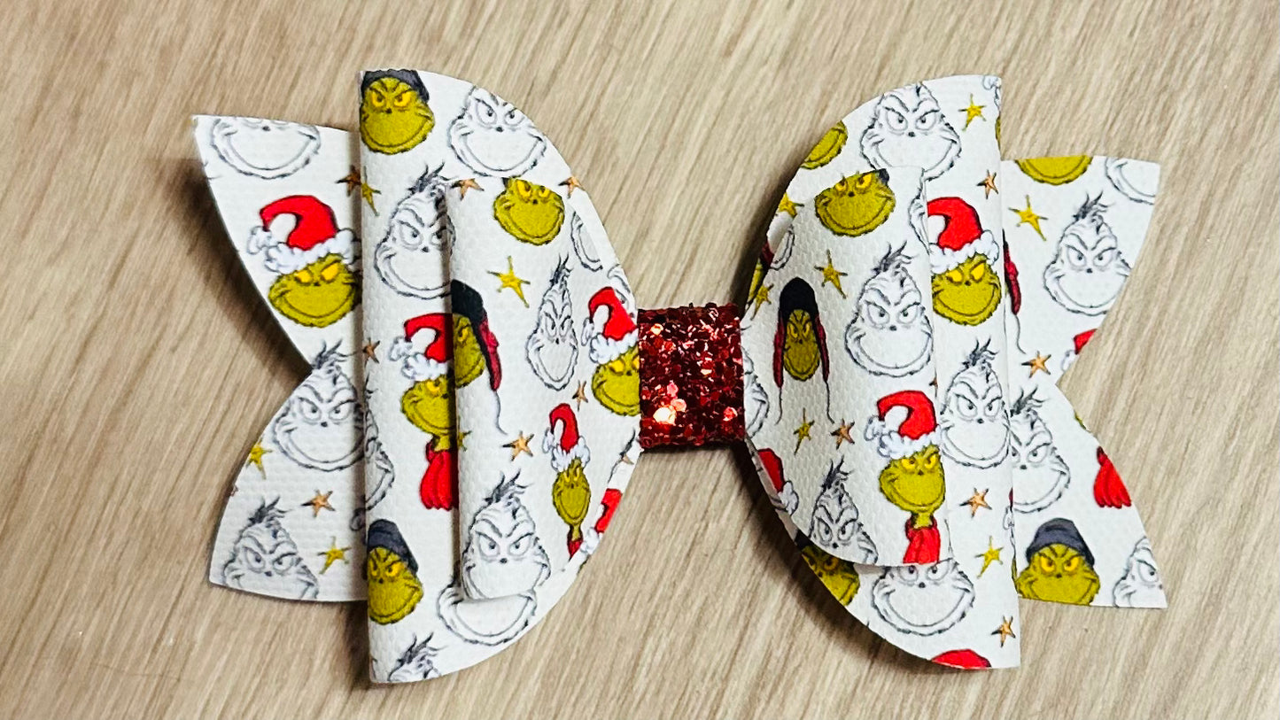 GRINCH HAIR BOW #10