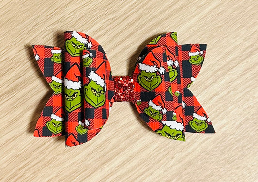 GRINCH HAIR BOW #5