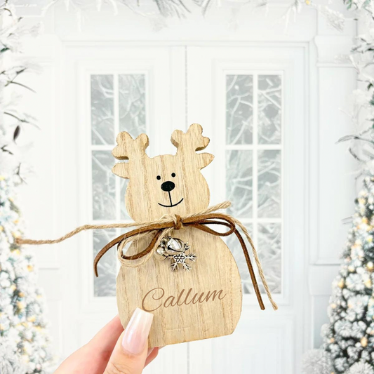 Wooden Standing Reindeer