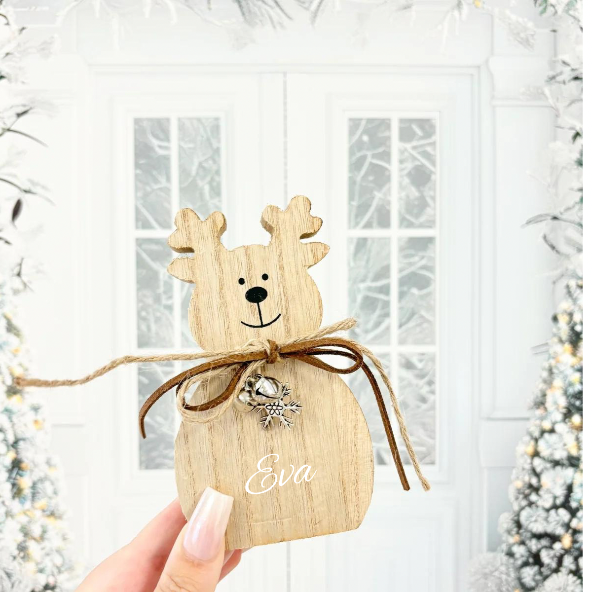 Wooden Standing Reindeer