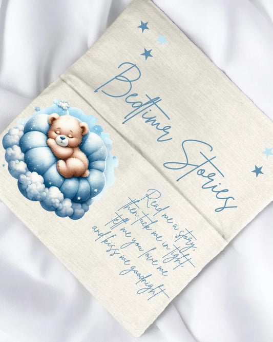 BLUE BEDTIME STORY CUSHION