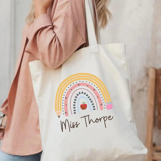 Pencil rainbow canvas bag 🌈