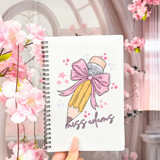 Pencil Bow Notepad Teacher